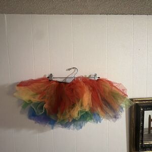 rainbow tutu petticoat Unisex Small / Medium Costume Novelty Pride